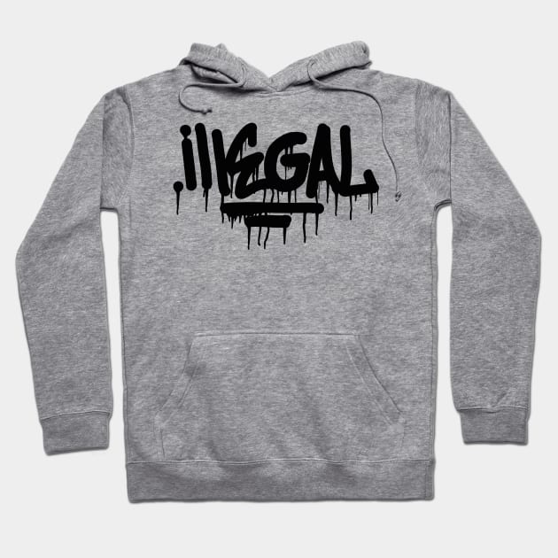 Illegal graffiti Hoodie by Mr Youpla